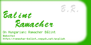 balint ramacher business card